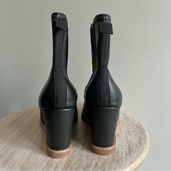 Splendid Womens Wynn Wedge Booties Black Leather, size 8.5 NWOB - Picture 8 of 10